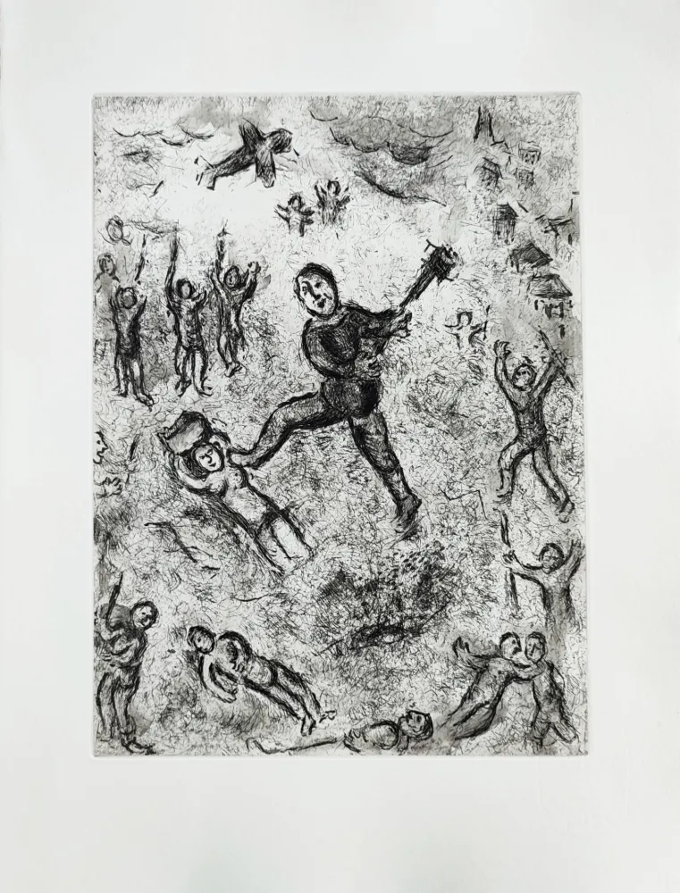 Acquaforte Chagall - Et sur la terre