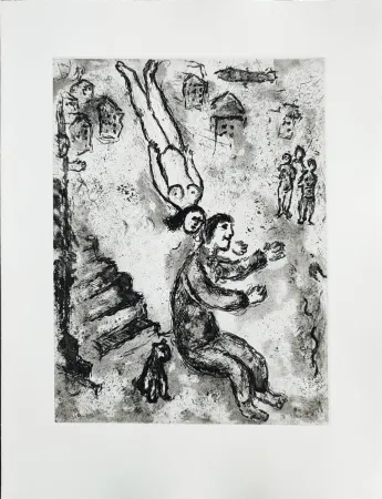 Acquaforte Chagall - Et sur la terre
