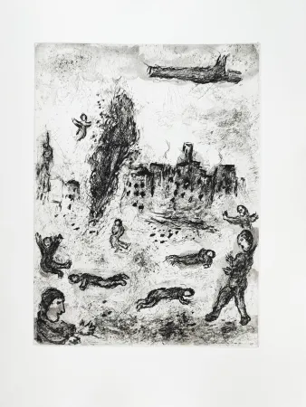 Acquaforte Chagall - Et sur la terre