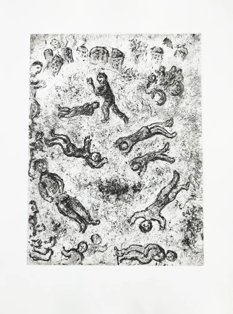 Acquaforte Chagall - Et sur la terre