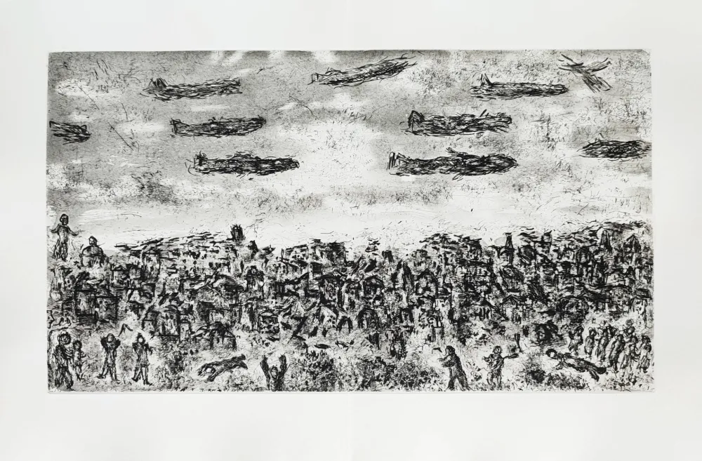 Acquaforte Chagall - Et sur la terre