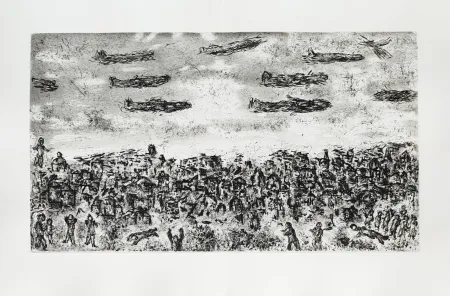 Acquaforte Chagall - Et sur la terre