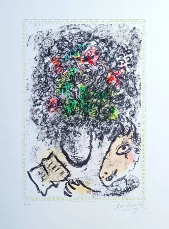 Litografia Chagall - Fleurs d'art