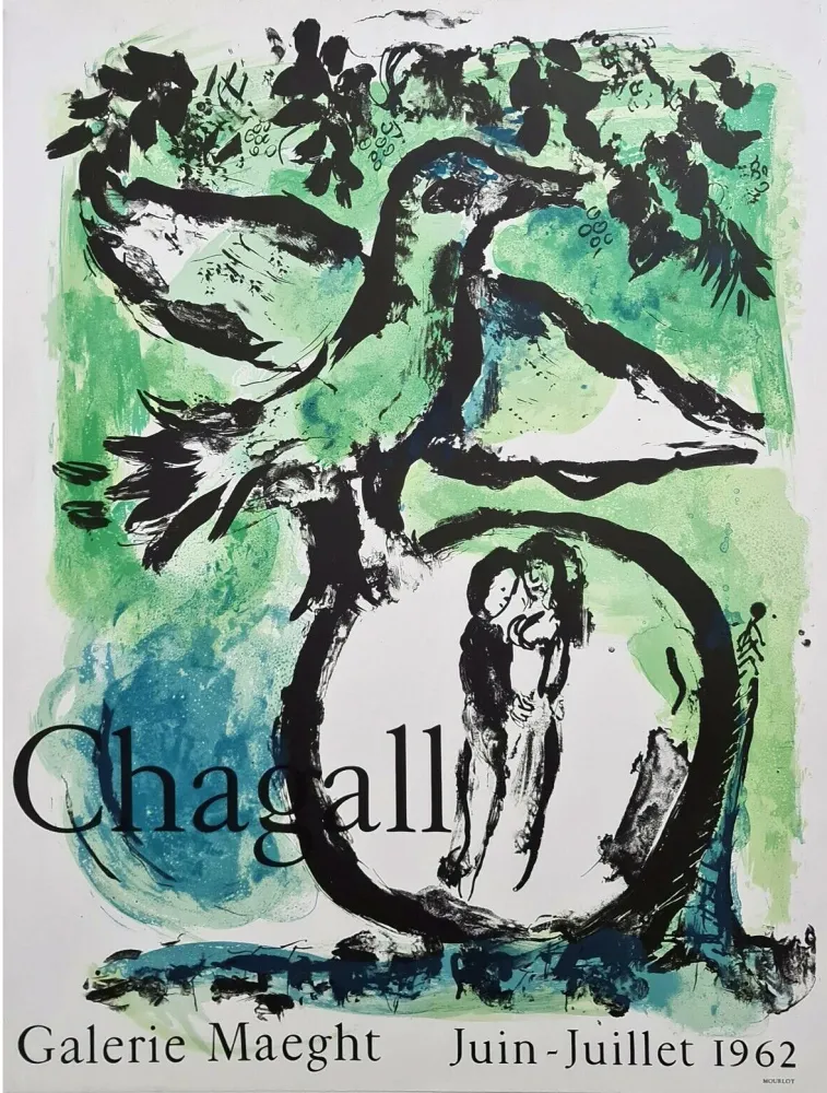 Litografia Chagall - Galerie Maeght - Juin-Juillet 62