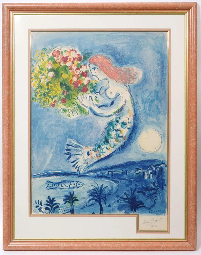 Litografia Chagall - Hand-signed - La Baie des Anges