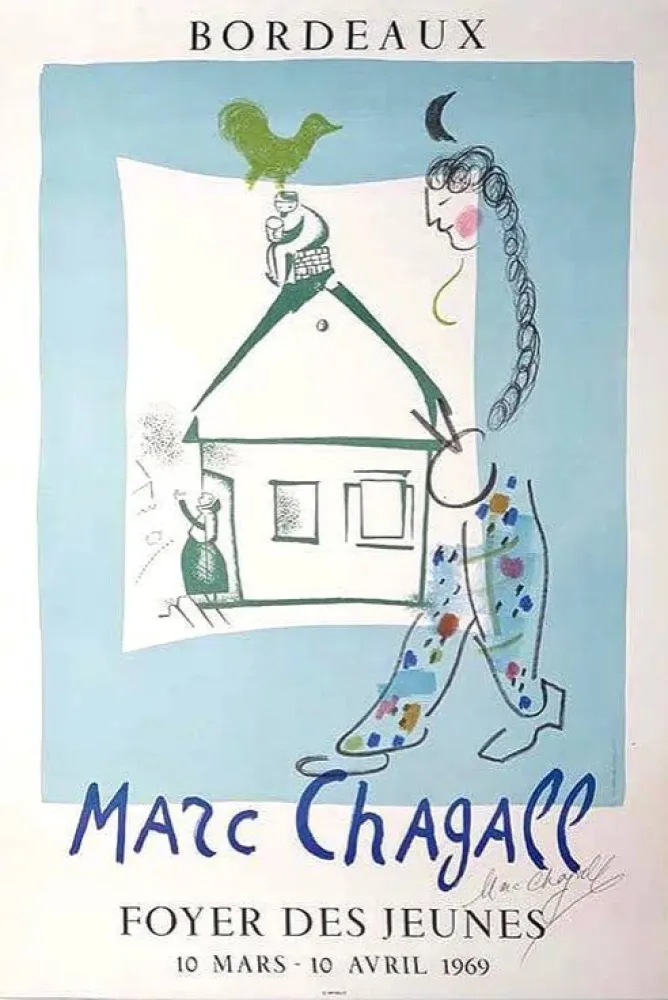 Litografia Chagall - Hand-Signed - La Maison de mon Village