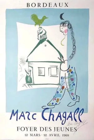 Litografia Chagall - Hand-Signed - La Maison de mon Village