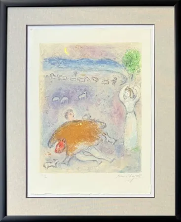 Litografia Chagall - (handsigned) La Ruse de Dorcon, from Daphnis et Chloé