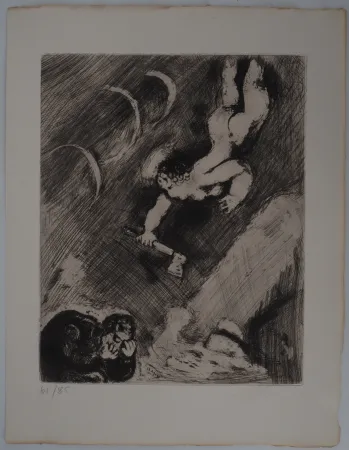 Incisione Chagall - Hermès à la hache (Le bûcheron et Mercure)