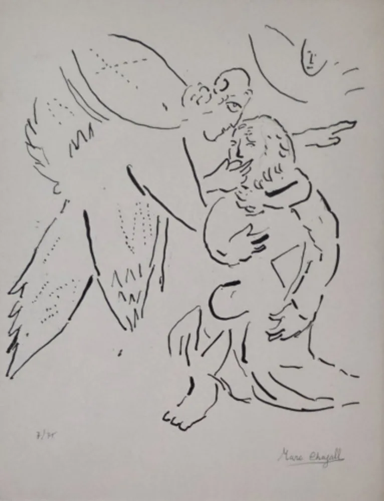 Litografia Chagall - Isaiah Divinely Inspired