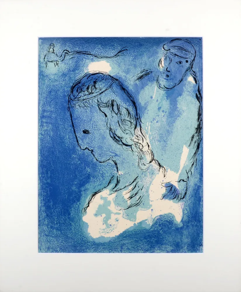 Litografia Chagall - La Bible : Abraham et Sarah, 1956
