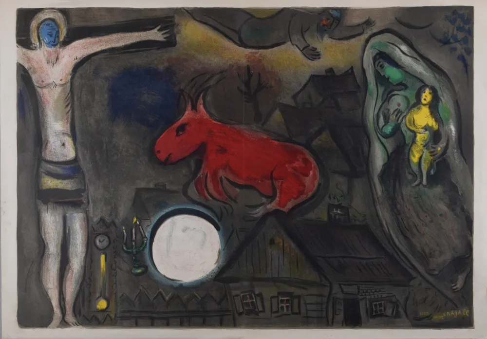 Litografia Chagall - La crucifixion mystique