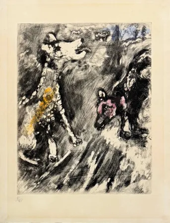 Acquaforte Chagall - La Lice et sa compagne