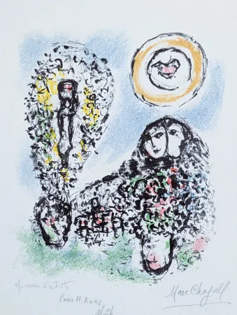 Litografia Chagall - La Mise en mots 