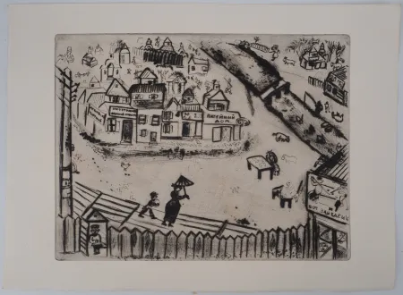 Incisione Chagall - La petite ville