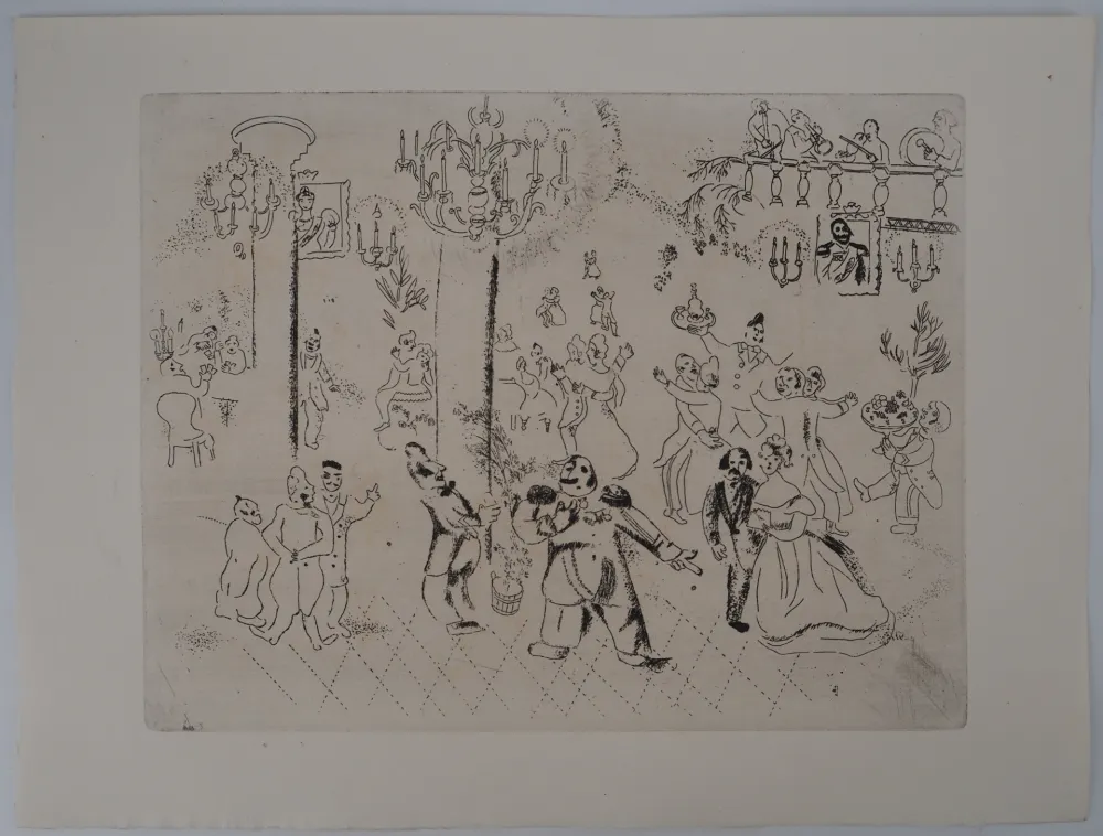 Incisione Chagall - La soirée chez le gouverneur