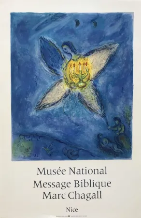 Litografia Chagall - '' L'Ange au Chandelier ''