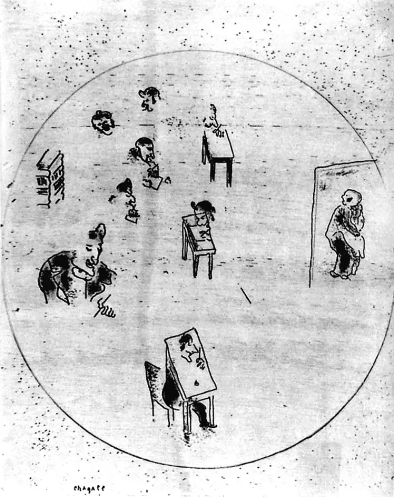 Acquaforte Chagall - Le bureau des contrats