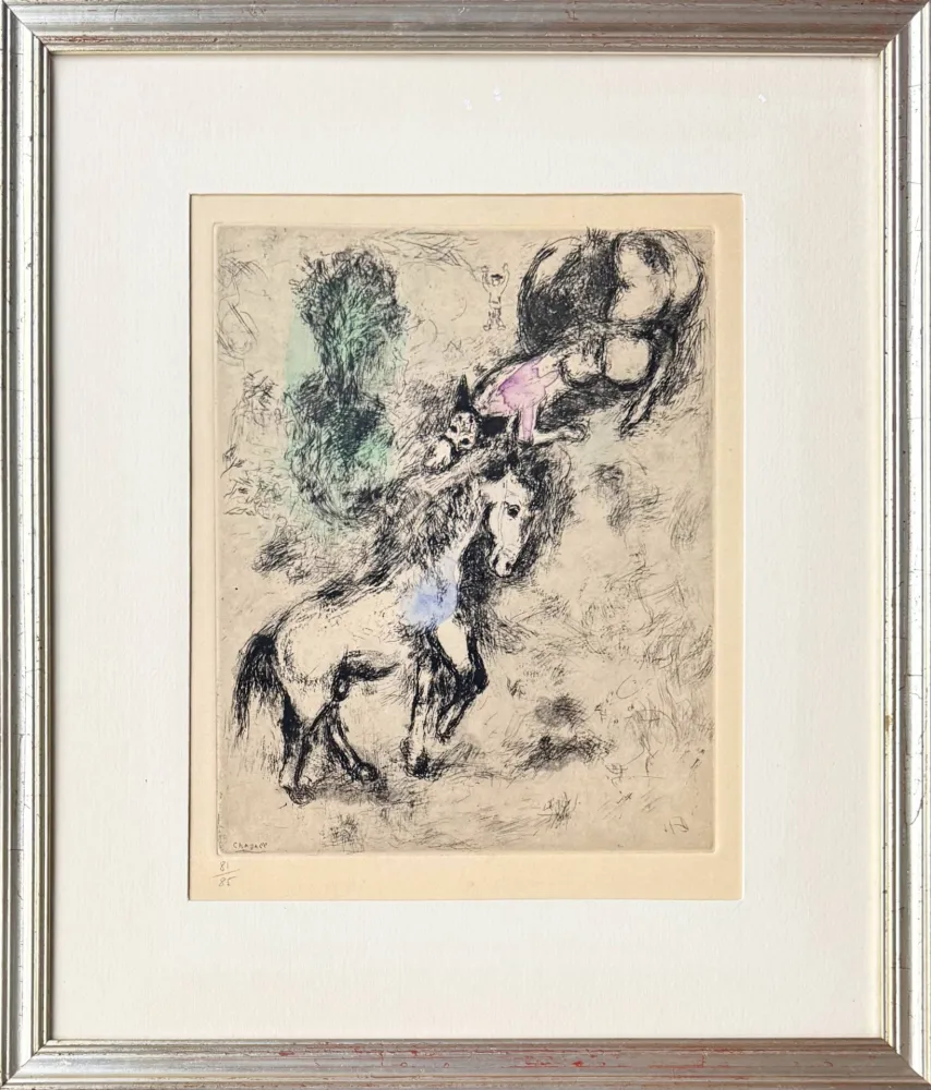 Acquaforte Chagall - Le Cheval et l'Âne (The Horse and the Donkey)