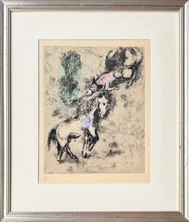 Acquaforte Chagall - Le Cheval et l'Âne (The Horse and the Donkey)