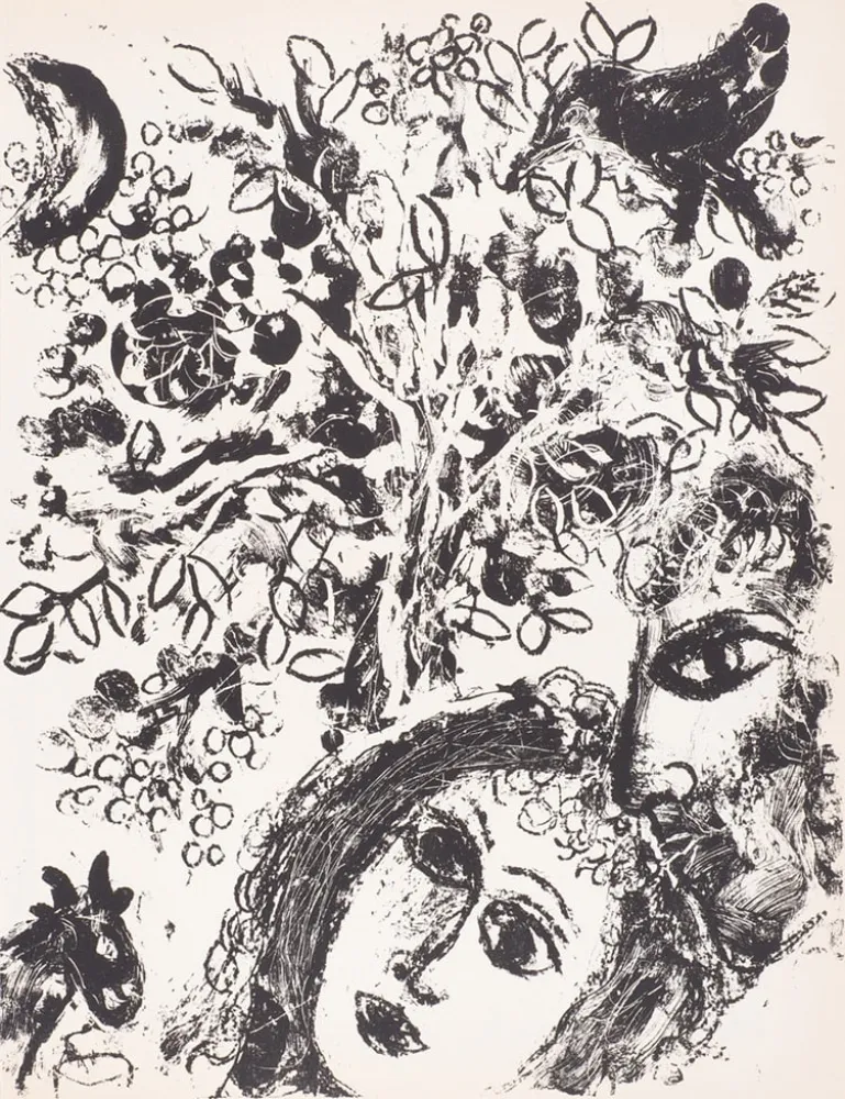 Litografia Chagall - Le Couple Devant L’Arbre