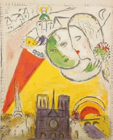 Litografia Chagall - Le Dimanche