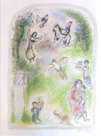 Litografia Chagall - Le jardin de pomone (The Garden of Pomona)
