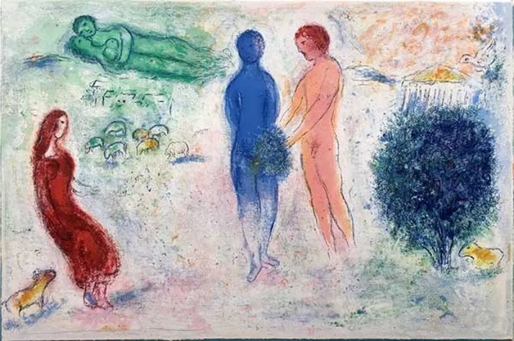 Litografia Chagall - Le jugement de Chloé