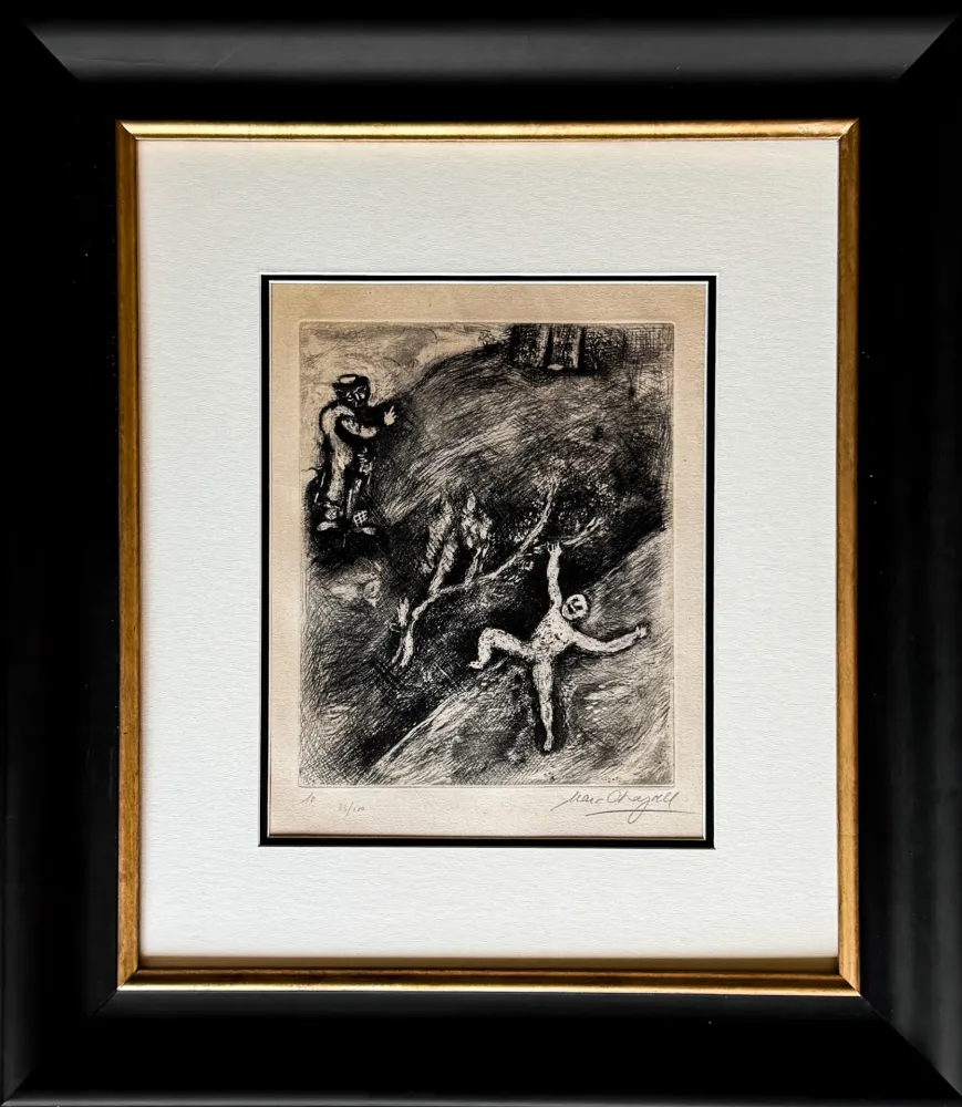 Acquaforte Chagall - L'Enfant et le Maître d'école