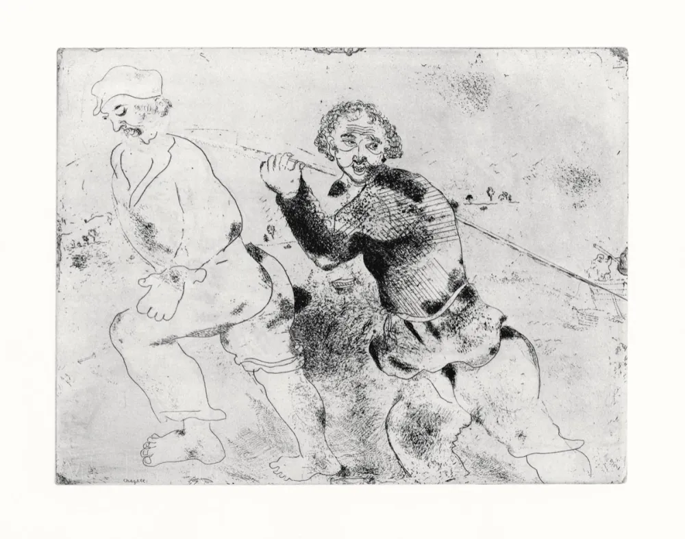 Acquaforte Chagall - Les Ames Mortes