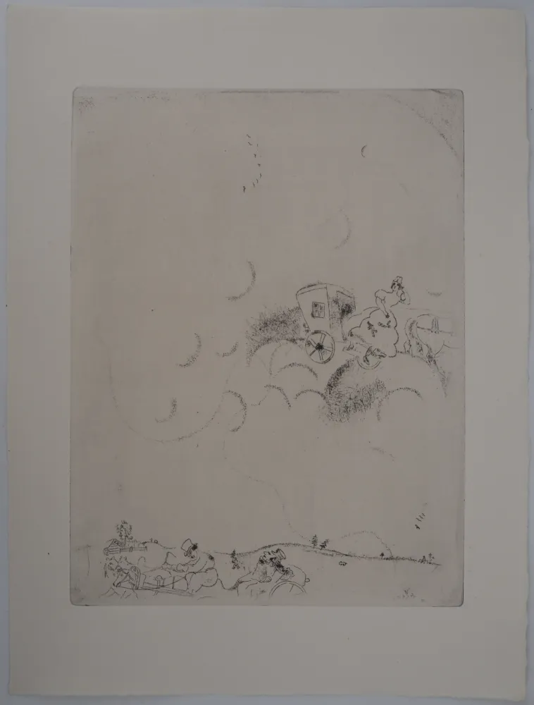 Incisione Chagall - Les rêves de Tchitchikov