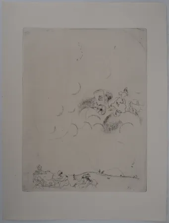 Incisione Chagall - Les rêves de Tchitchikov
