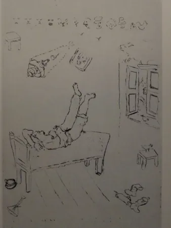 Acquaforte Chagall - Les sept Peches Capitaux: La Paresse 1