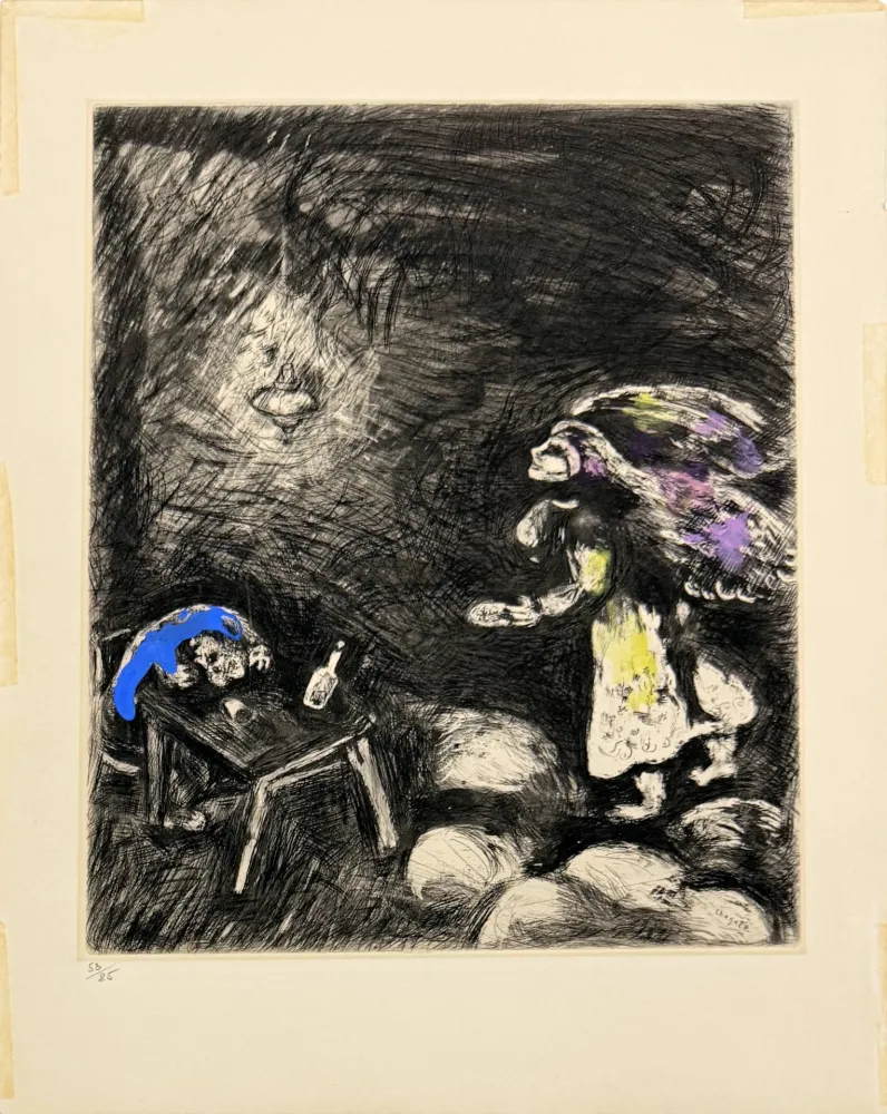 Acquaforte Chagall - L'Ivrogne et sa Femme