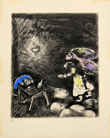 Acquaforte Chagall - L'Ivrogne et sa Femme