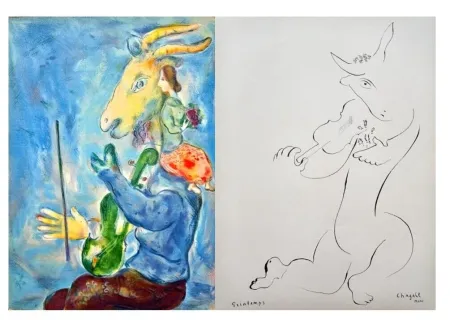 Litografia Chagall - Marc Chagall, Spring, 1938, Original Lithograph and Pochoir on Paper 