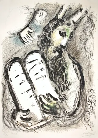Litografia Chagall - Moise et Les Tables de la Loi