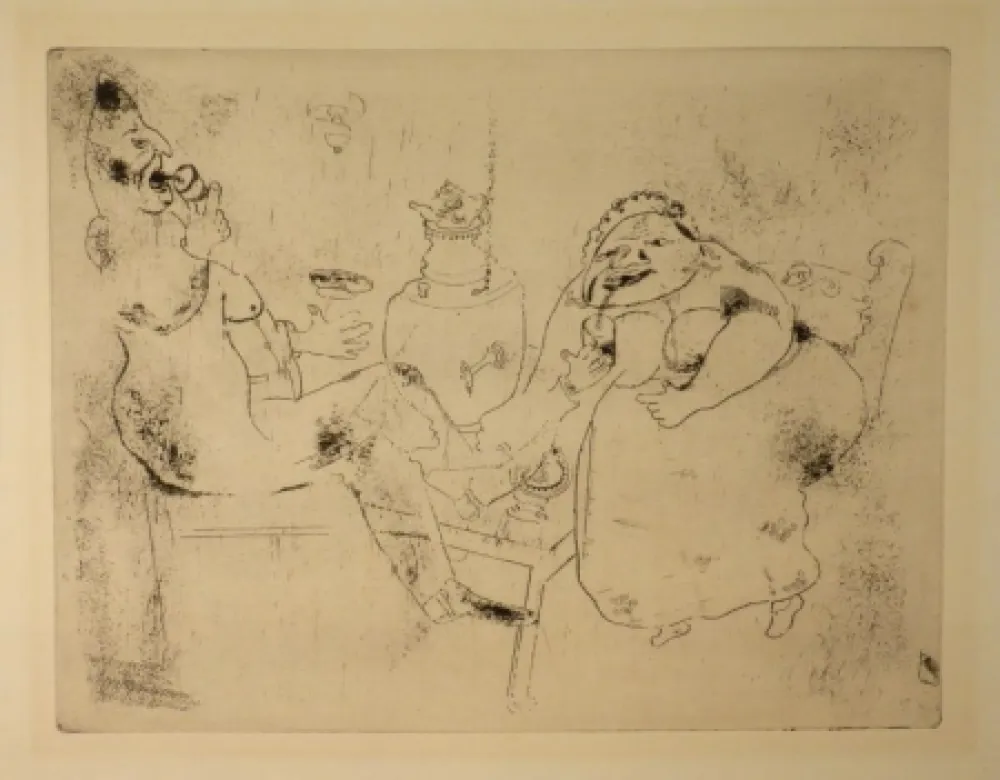 Acquaforte Chagall - (Nicolas Gogol, Les Ames Mortes, 18)