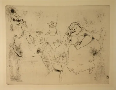 Acquaforte Chagall - (Nicolas Gogol, Les Ames Mortes, 18)