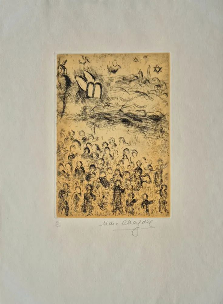 Acquaforte E Acquatinta Chagall - Plate 26, from Psalms of David