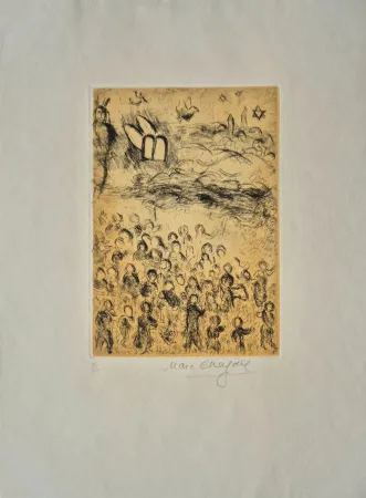 Acquaforte E Acquatinta Chagall - Plate 26, from Psalms of David