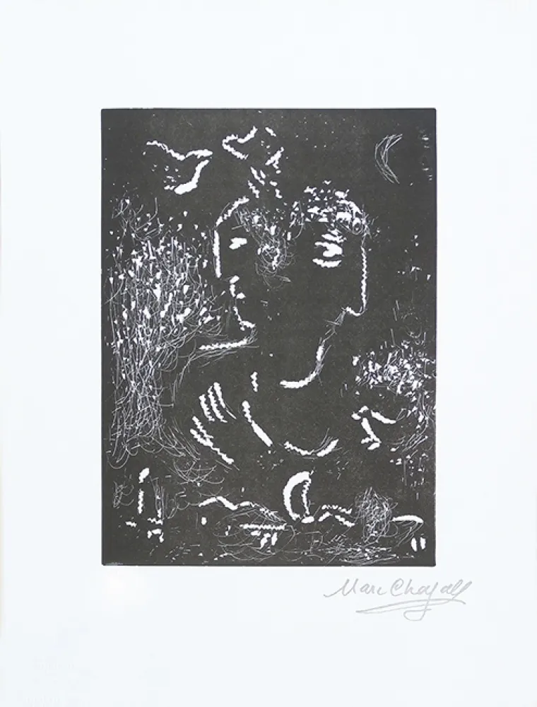 Linoincisione Chagall - Pour Vava, planche 2