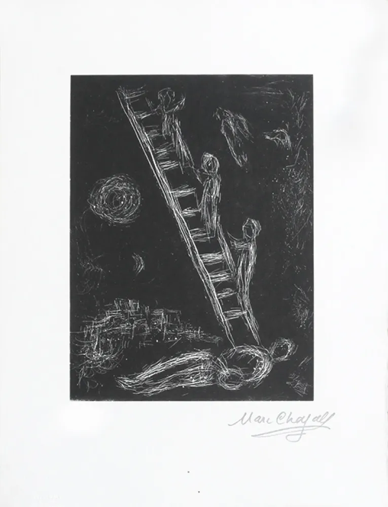 Linoincisione Chagall - Pour Vava, planche 3
