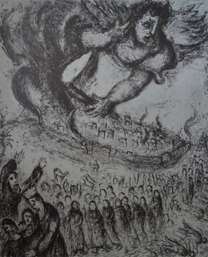 Acquaforte Chagall - Prise de Jerusalem