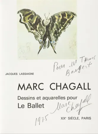 Libro Illustrato Chagall - Signed & Dedicated - Dessins et aquarelles pour Le Ballet 