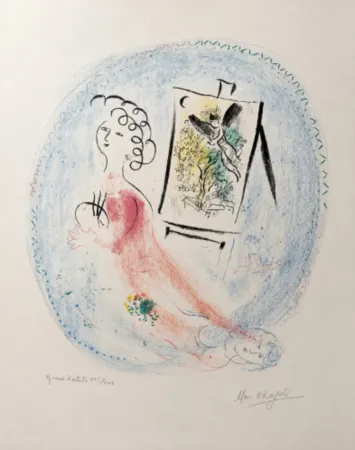Litografia Chagall - The Easel