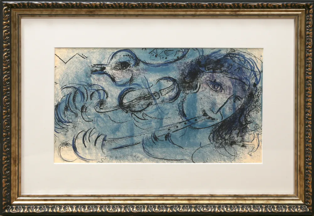 Litografia Chagall - The Flute Player