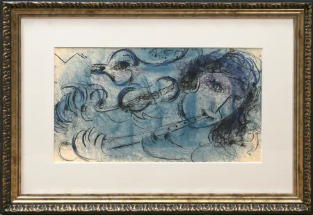 Litografia Chagall - The Flute Player