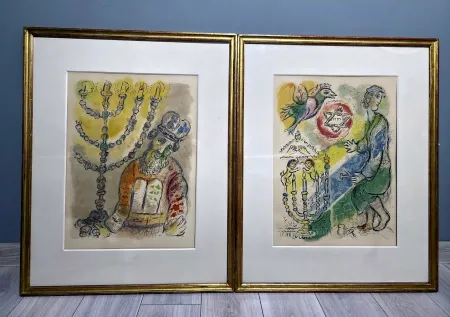 Litografia Chagall - The Story of Exodus- 2 Plates 