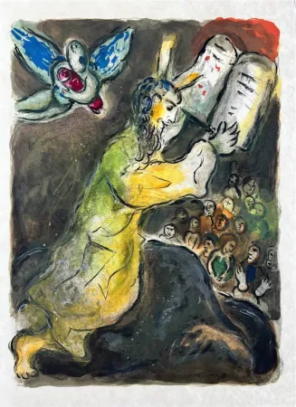 Litografia Chagall - Then Moses assembled all the Congregation of the children of Israel, and sayde unto them...